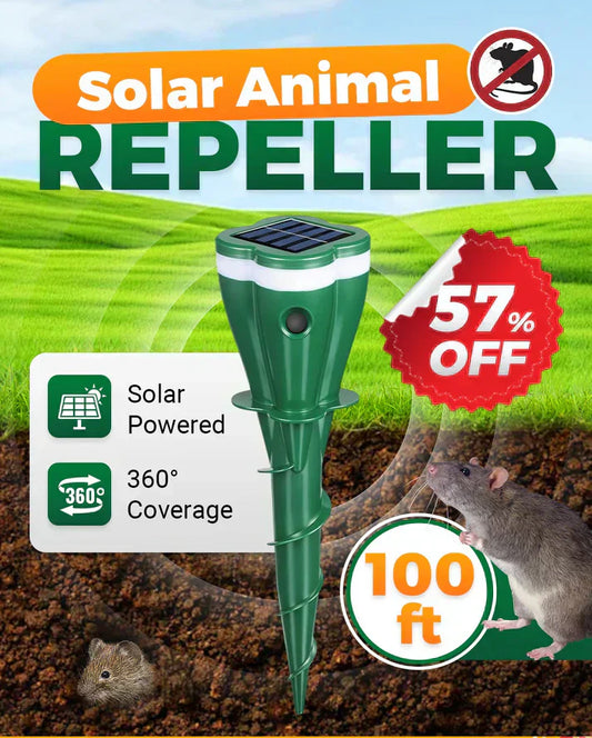 🔥 50 % rabatt!  ☘️ Vattentät spiralformad råttavskräckare med solcellsdrift✨Enkel installation, tyst gång