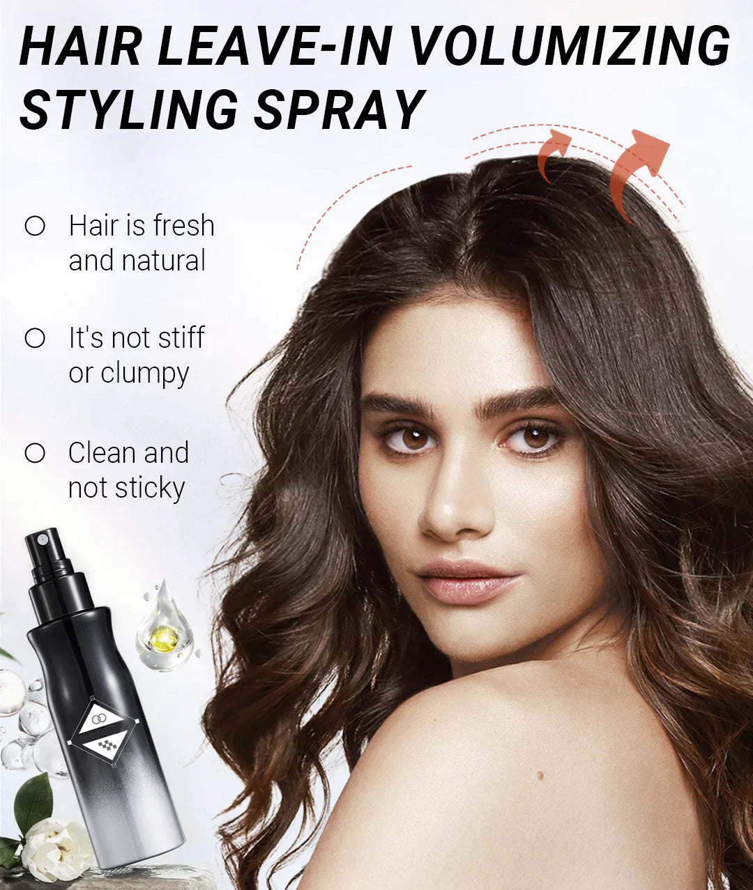 🦋 Volumizing Styling Spray|💡Absorberar olja,Naturligt grepp ,Naturligt grepp 💨✨