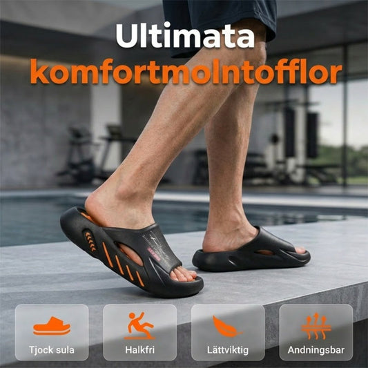🔥🎁Nyhet 50 % rabatt | Halkfria molnslides med tjock sula för herrar