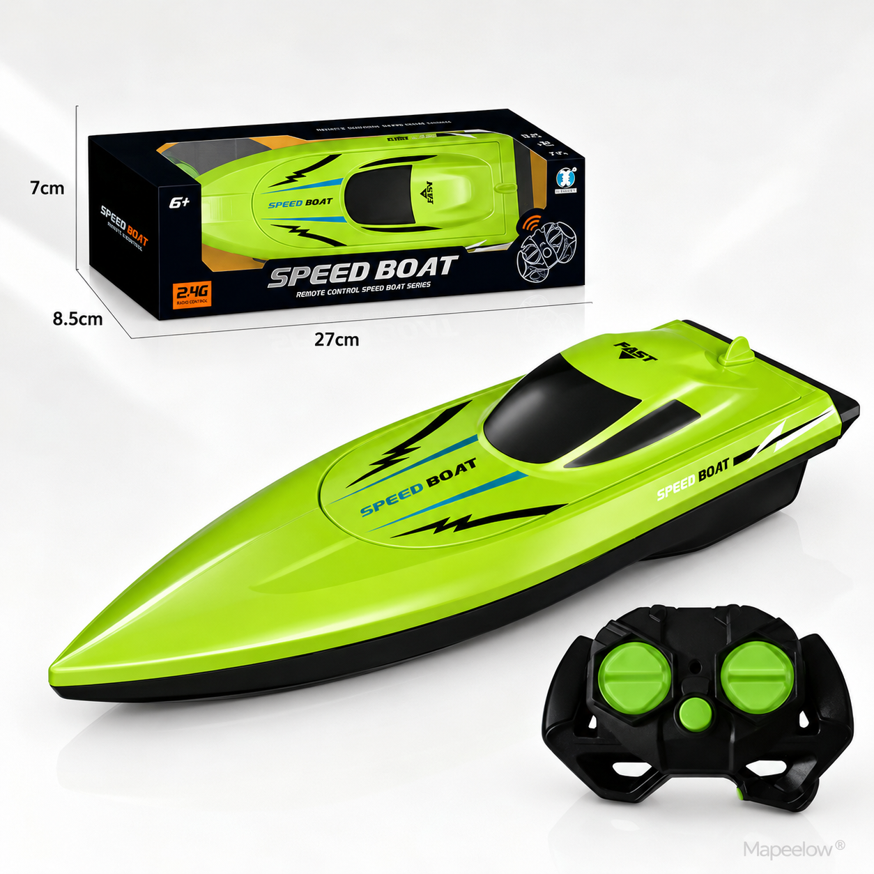 🚤2.4 GHz RC-Speedbåt med Dubbla Motorer – Snabb, Kraftfull & Lätt att Styra