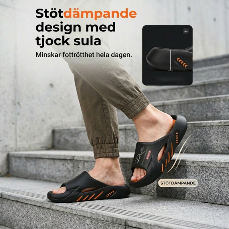 🔥🎁Nyhet 50 % rabatt | Halkfria molnslides med tjock sula för herrar