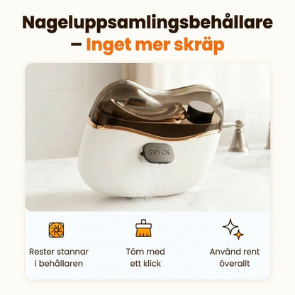 🔥💅 2-I-1 NAGELSET - Elektrisk Nagelklippare & Polerare, Laddbar och Vattentålig för Hemmabruk 🛁📦