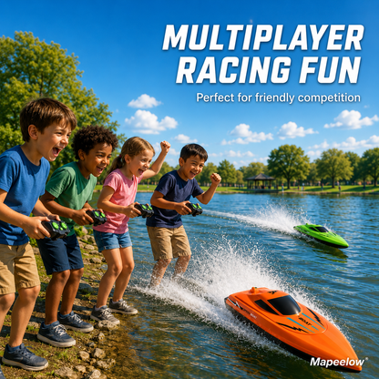 🚤2.4 GHz RC-Speedbåt med Dubbla Motorer – Snabb, Kraftfull & Lätt att Styra