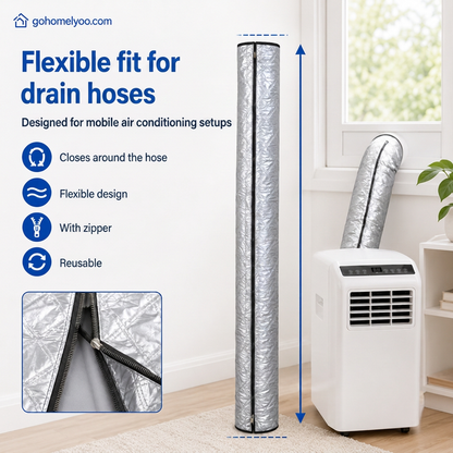 ❄️ 50% RABATT – Isolasjonshylse for airco-slange – reduser varmetap – lavere strømforbruk – for både sommer og vinter