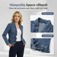 Dam Denimjacka med Volang & Öppen Framsida