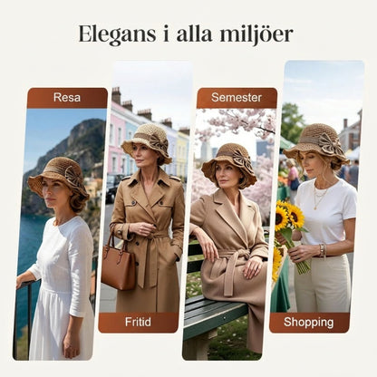🎀 50% RABATT 👒 | Stråhatt med Retrobåge – Hopfällbar & Andningsbar för Sommaren