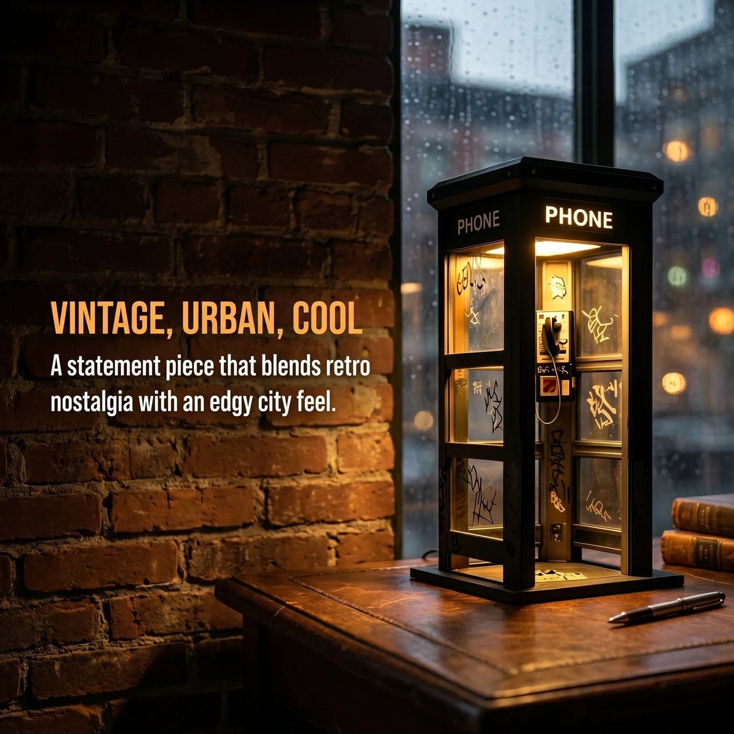✨Nyhet | Stämningsbelysning i form av en retro telefonkiosk | Förgyller vår vardag