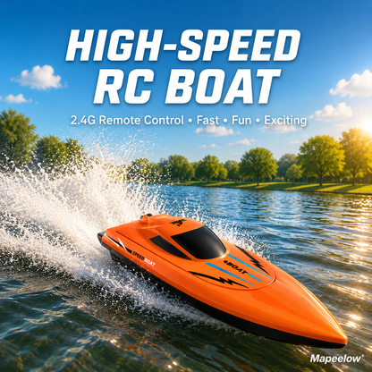 🚤2.4 GHz RC-Speedbåt med Dubbla Motorer – Snabb, Kraftfull & Lätt att Styra