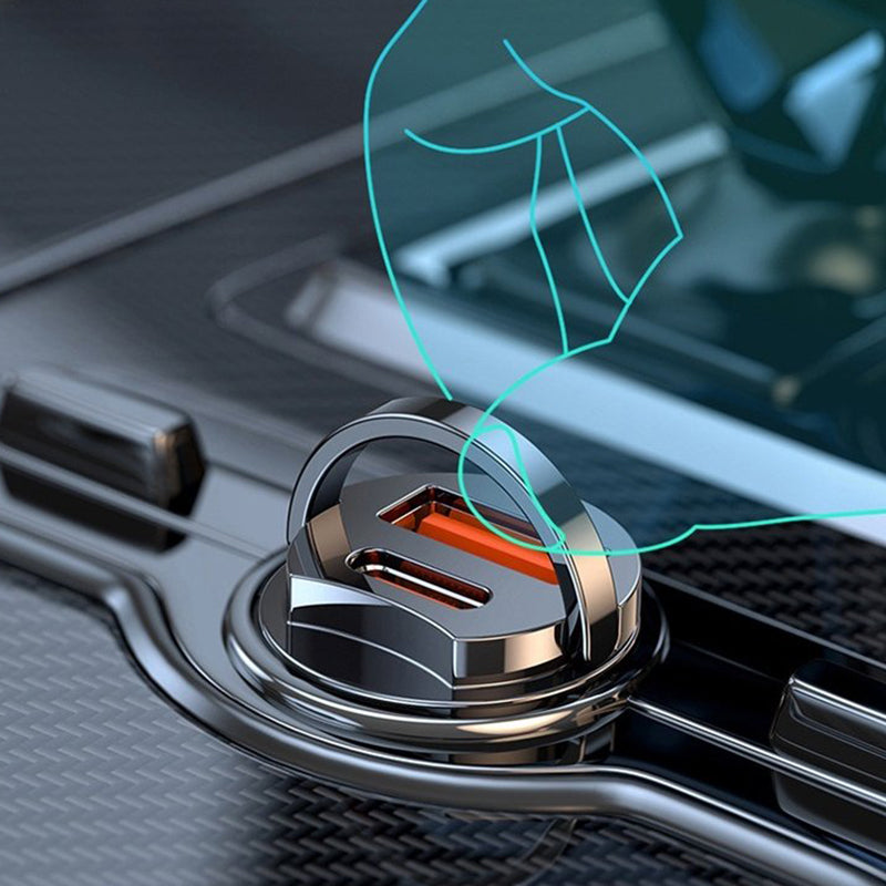 🚗STOR REA - 50% RABATT🔥Ultrasnabb Bil laddare – Dubbelport PD & QC Snabbladdning