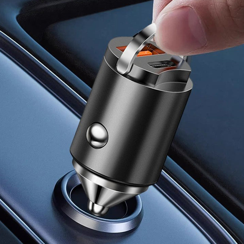 🚗STOR REA - 50% RABATT🔥Ultrasnabb Bil laddare – Dubbelport PD & QC Snabbladdning