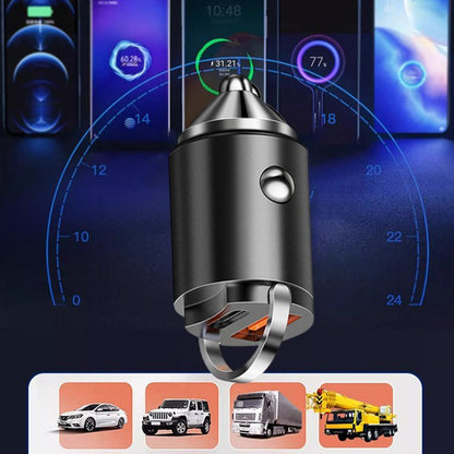 🚗STOR REA - 50% RABATT🔥Ultrasnabb Bil laddare – Dubbelport PD & QC Snabbladdning