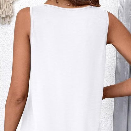 🍃V-ringad ärmlös linne för kvinnor