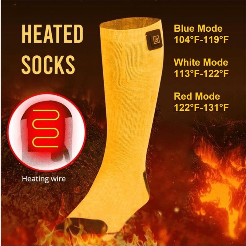 ⏰ Endast nu 49% rabatt!🔥så länge lagret räcker!🧦Uppvärmda strumpor med justerbar temperatur – förbättrade batterier – unisex