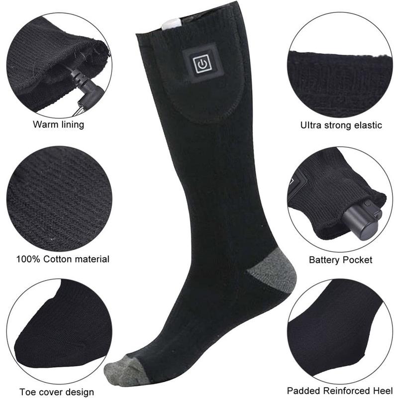 ⏰ Endast nu 49% rabatt!🔥så länge lagret räcker!🧦Uppvärmda strumpor med justerbar temperatur – förbättrade batterier – unisex
