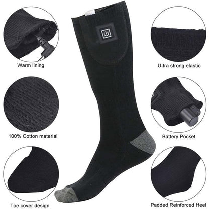 ⏰ Endast nu 49% rabatt!🔥så länge lagret räcker!🧦Uppvärmda strumpor med justerbar temperatur – förbättrade batterier – unisex