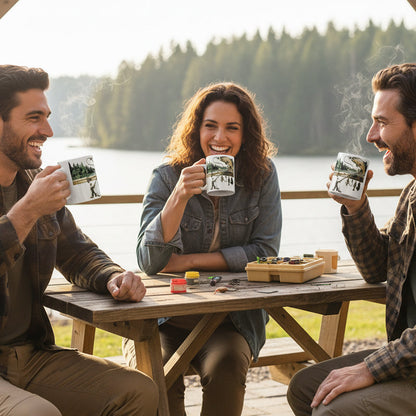 🎣🔥Köp 3 få 2 gratis🔥 Keramisk kaffekopp med fisketema，🎣Livfull 3D Fiskekonstdesign