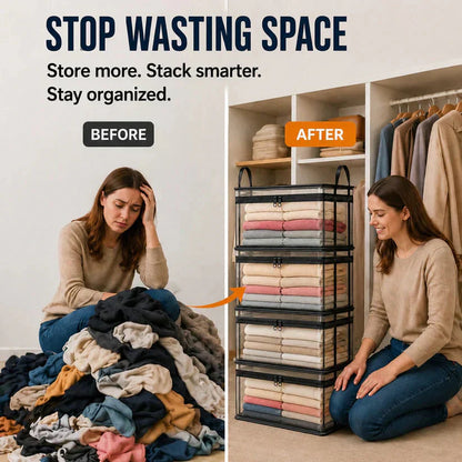 🔥Sommarens bästsäljare – 50 % rabatt📦Bärbar, stor och tålig genomskinlig förvaringslåda i tjock plast med gångjärnsförsett lock | Hem, resor & camping