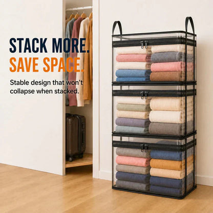 🔥Sommarens bästsäljare – 50 % rabatt📦Bärbar, stor och tålig genomskinlig förvaringslåda i tjock plast med gångjärnsförsett lock | Hem, resor & camping